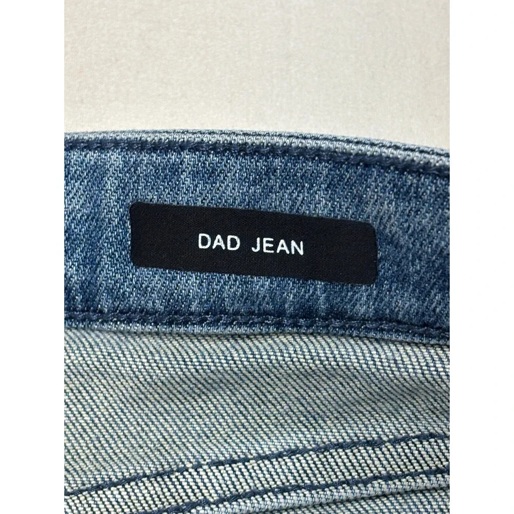 NWT Judy Blue Dad Jeans Mid Rise Medium Blue‎ Distressed MD Womens Size 5/27 L31